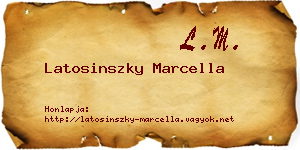 Latosinszky Marcella névjegykártya
